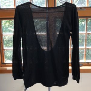 Tobi Open Back Black Sweater